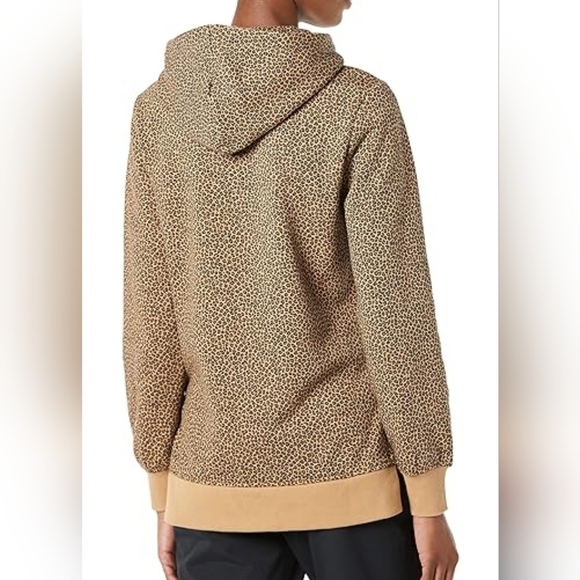 Amazon Essentials Women's  Hooded Tunic Cheetah Print Sweatshirt XS New With Tag - Picture 3 of 8